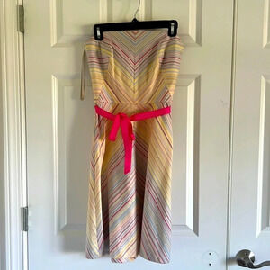 Vintage Robin Jordan strapless, midi dress Size 2